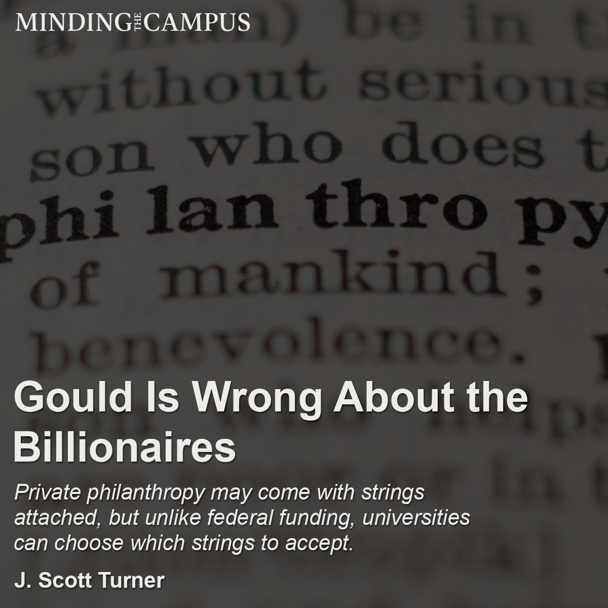 Gould Is Wrong About the Billionaires